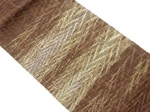  紗 すくい織よろけ横縞模様名古屋帯